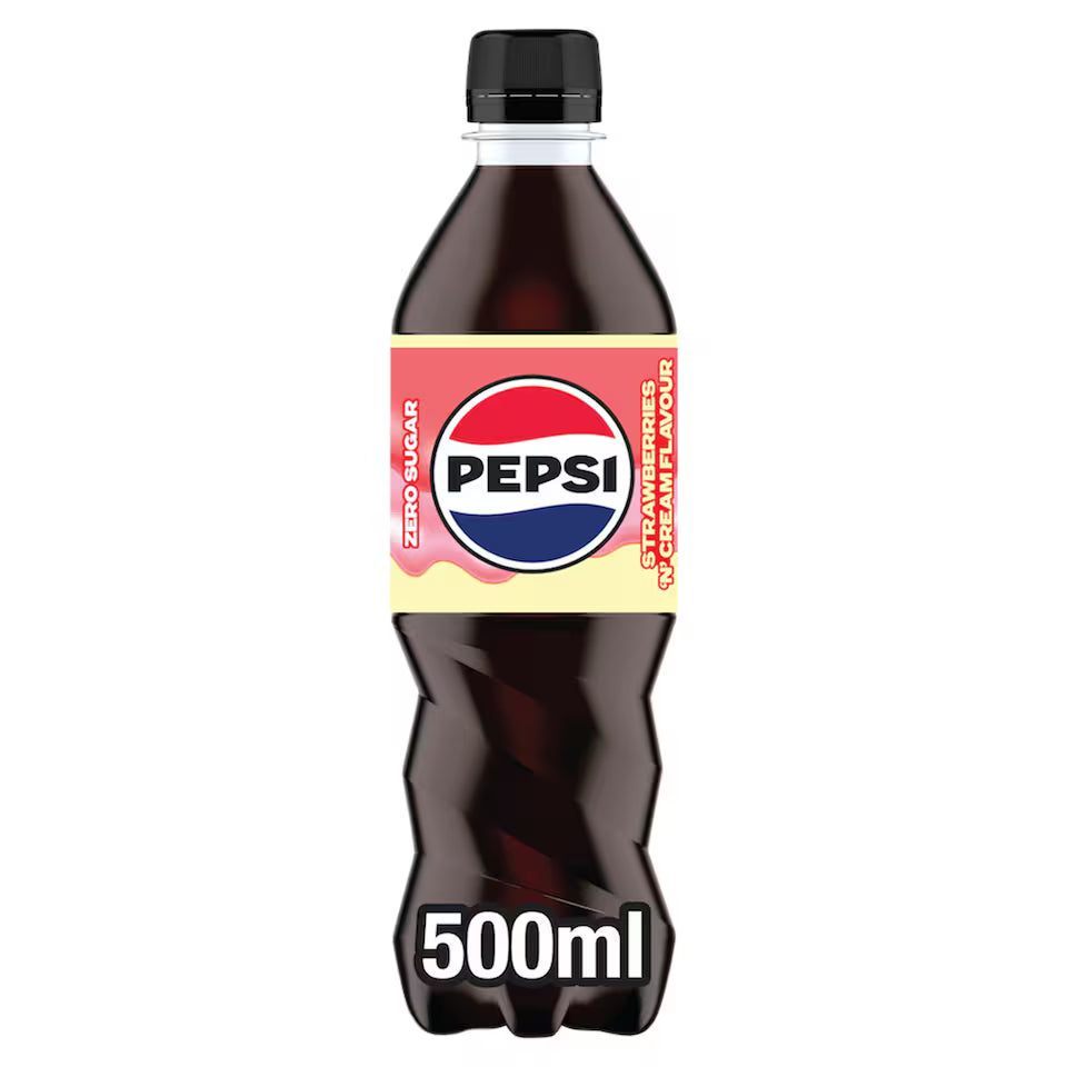 Pepsi Strawberries 'N' Cream Zero Sugar (500ml)