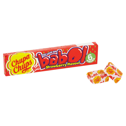 Chupa Chups Big Babol Strawberry Flavour Soft Bubble Gum (27.6g)