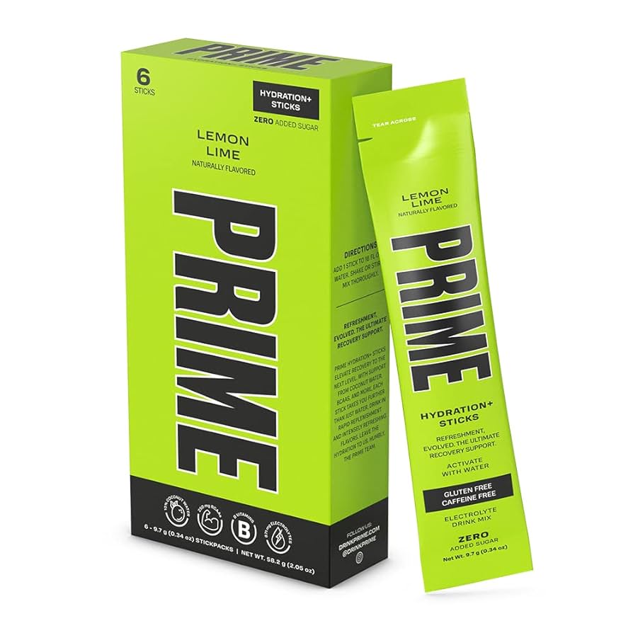 *EXPIRED* PRIME Hydration Sticks Lemon Lime Multipack (6x9.3g)
