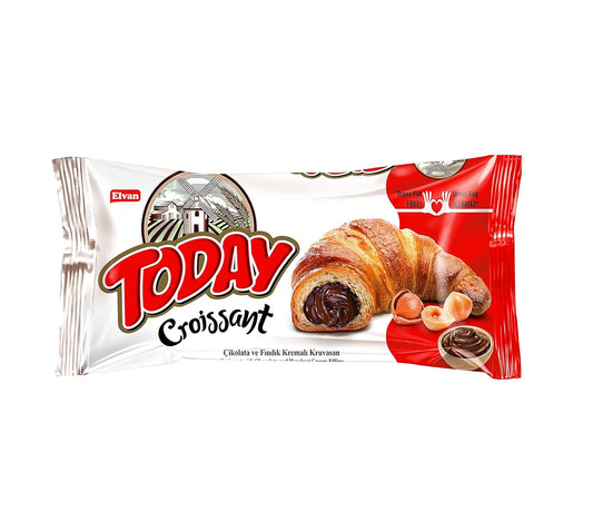 Elvan Today Croissant with Chocolate and Hazelnut Cream Filling (40g)