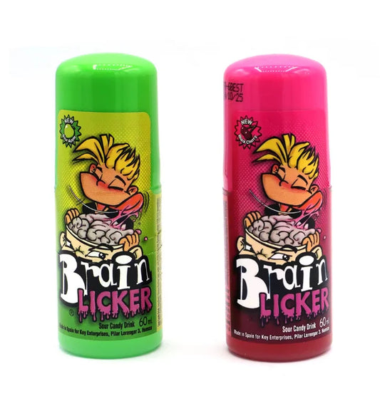 Brain Licker Sour Apple or Black Cherry Sour Candy Drink (60ml)