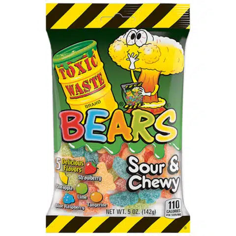 Toxic Waste Bears Sour & Chewy Jellies (142g)