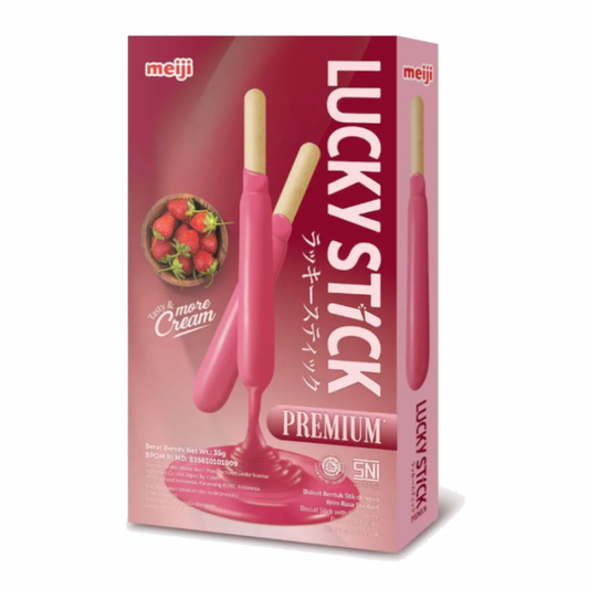 Meiji Lucky Stick Premium Strawberry - 35g