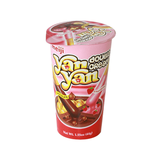 Meiji Yan Yan Chocolate Strawberry Double Creme 2oz