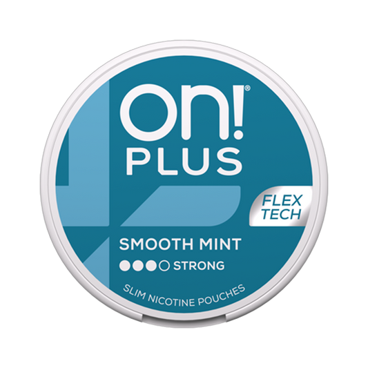 ON! PLUS Smooth Mint Strong Slim Nicotine Pouches