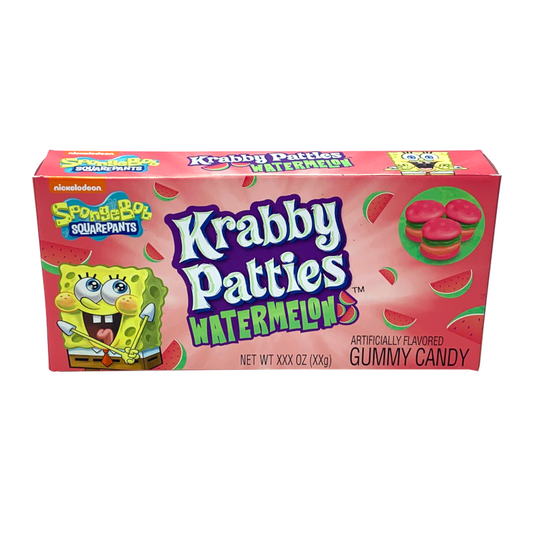Spongebob Squarepants Gummy Krabby Patties Watermelon Theater Box 2.54oz