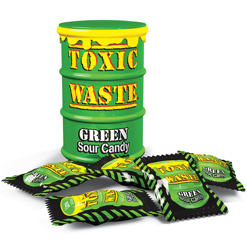 Toxic Waste Green Drum Extreme Sour Candy 1.5oz