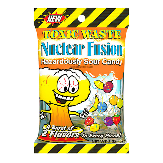 Toxic Waste Nuclear Fusion Hazardously Sour Candy Peg Bag (57g)