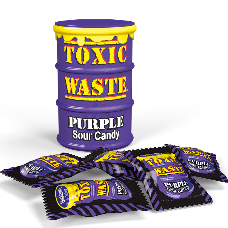 Toxic Waste Purple Drum Extreme Sour Candy 1.5oz