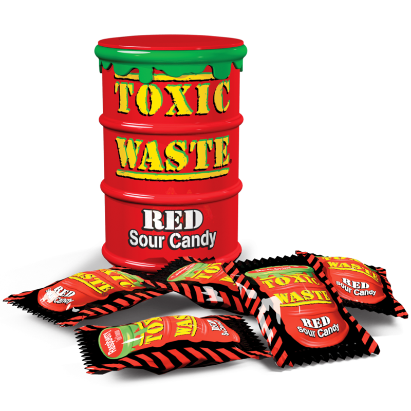 Toxic Waste Red Drum Extreme Sour Candy 1.5oz