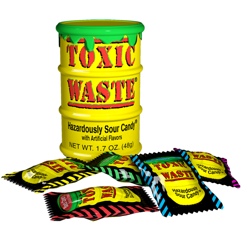 Toxic Waste Yellow Drum Extreme Sour Candy 1.5oz