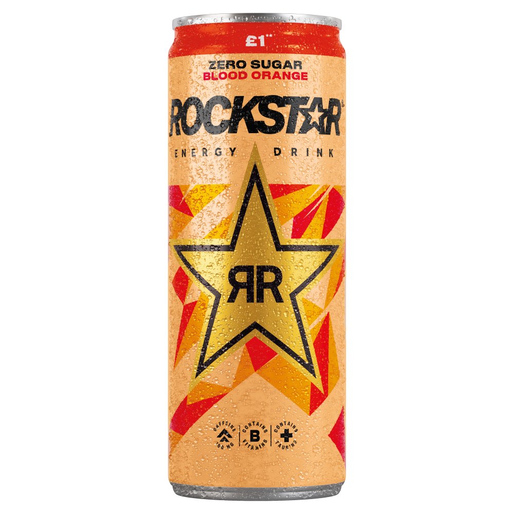 Rockstar Energy Drink Blood Orange Zero Sugar (330ml)