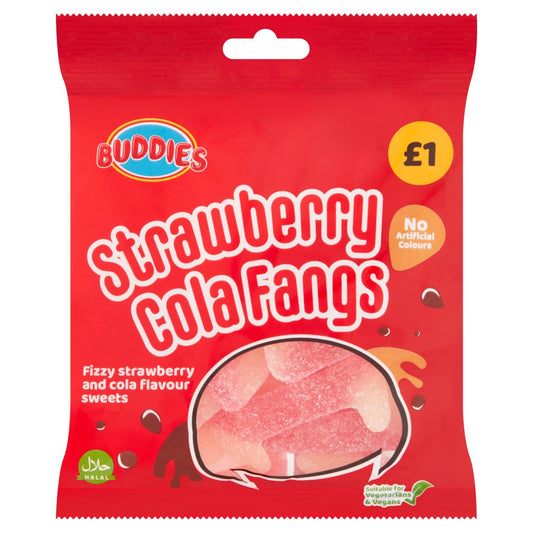 Buddies Strawberry Cola Fangs (160g)