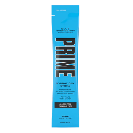 PRIME Hydration Stick Blue Raspberry (Single Stick, 9.63g)