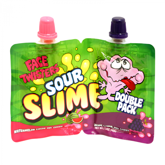 Face Twisters Sour Slime Double Pack