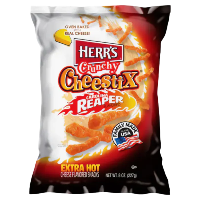 Herr's Crunchy CheestiX Carolina Reaper Extra Hot [USA] - (227g)