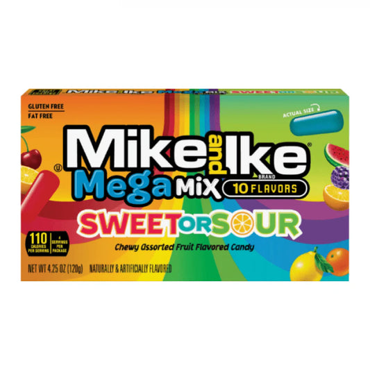 Mike and Ike Mega Mix Sweet Or Sour Theatre Box