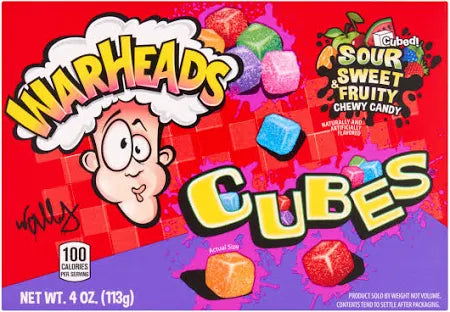 Warheads Sour Chewy Cubes Theatre Box (113g)