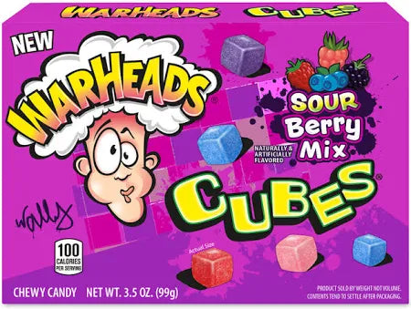 Warheads Sour Berry Mix Cubes Theatre Box (99g)