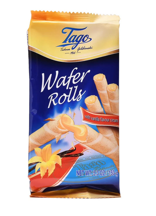 Tago Wafer Rolls with Vanilla Flavoured Cream (150g)
