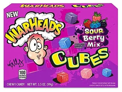 Warheads Berry Mix Cubes Theatre Box