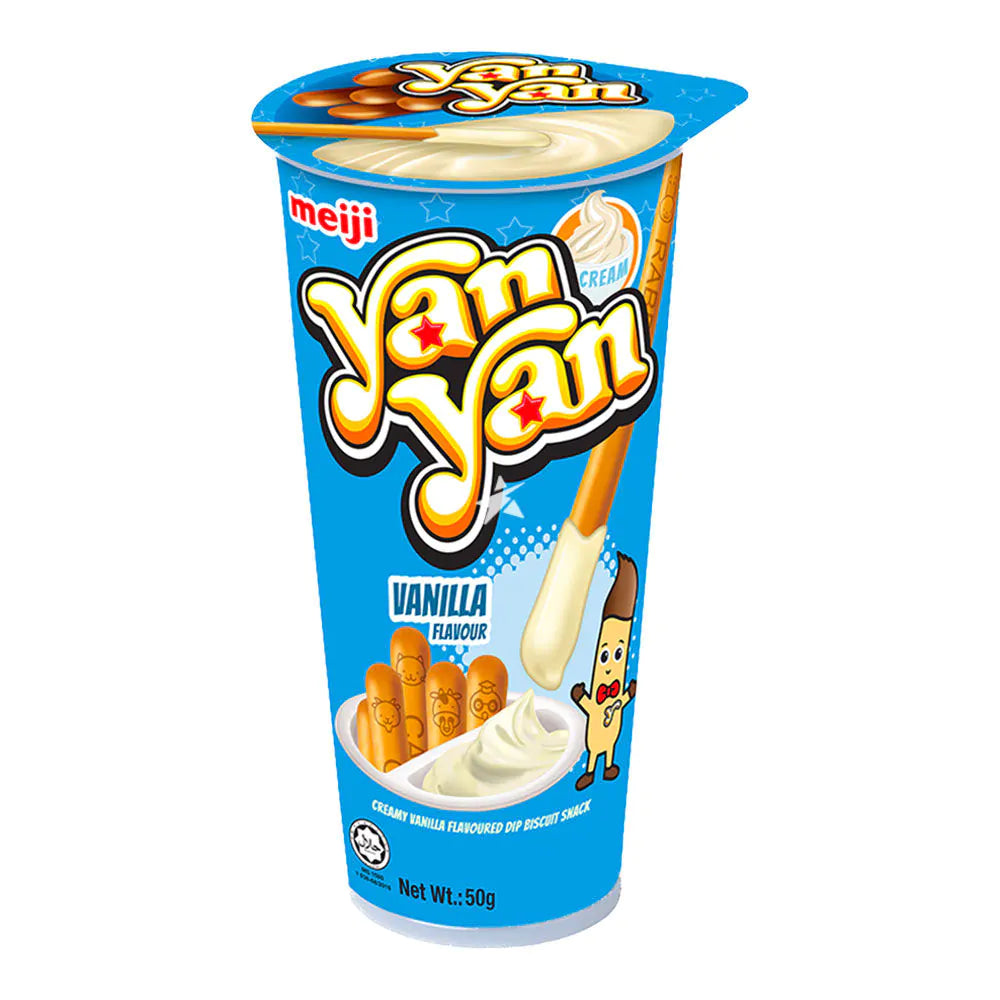 Meiji Yan Yan Creamy Vanilla Flavoured Dip Biscuit Snack